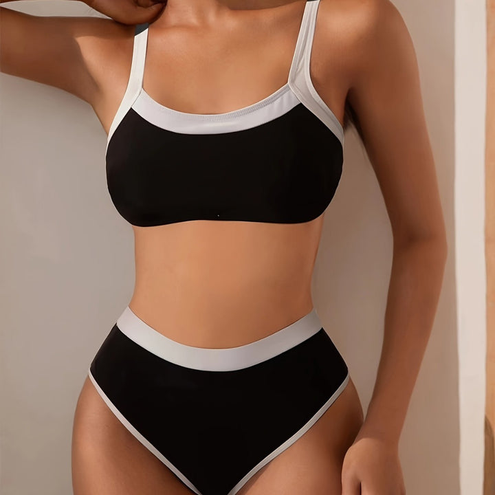 Damen Bikini-Set mit sportlichem Schnitt und hohem Taillenslip Drune
