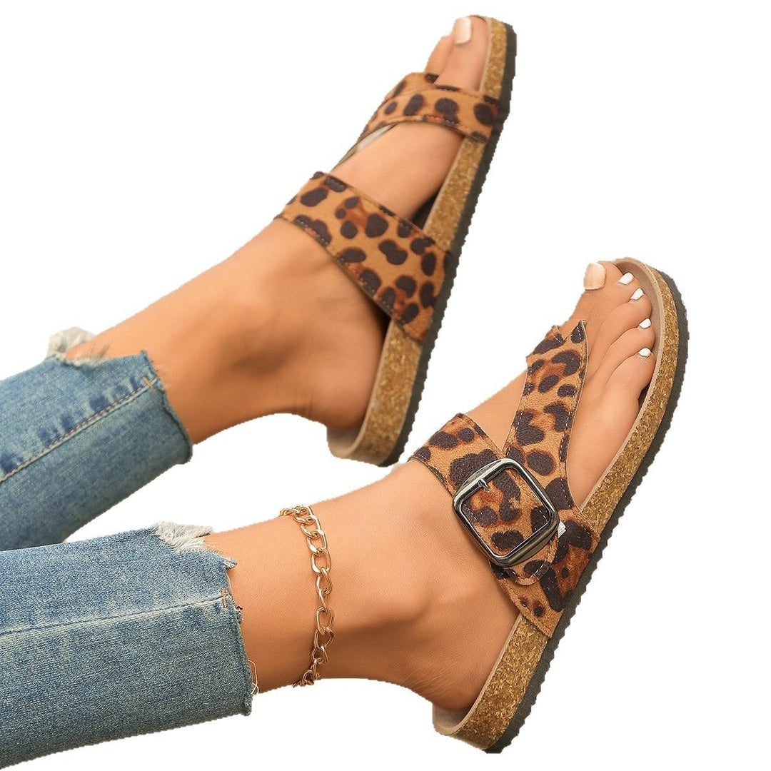 Damen Zehentrenner-Sandalen mit geflochtenen Riemen und rutschfester Sohle Drune