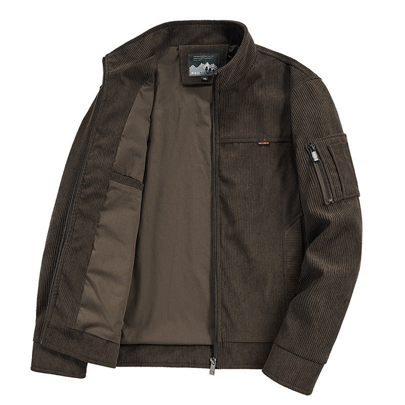 Herren modische Outdoor-Jacke mit strukturierten Details Drune