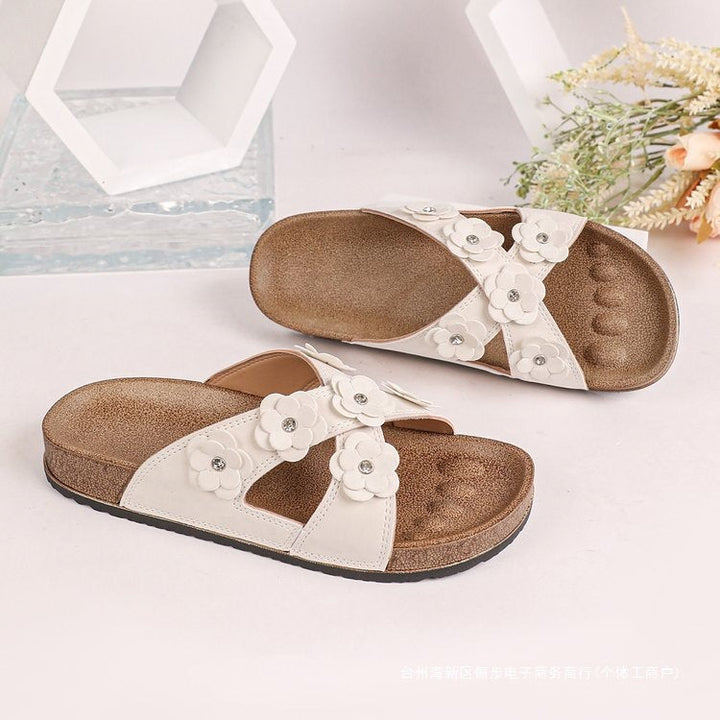 Damen Komfortable und stilvolle Blüten-Sandalen Drune
