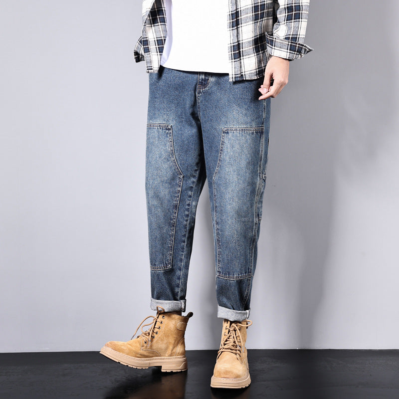 Herren Bequeme Vintage Cargo-Jeans Drune