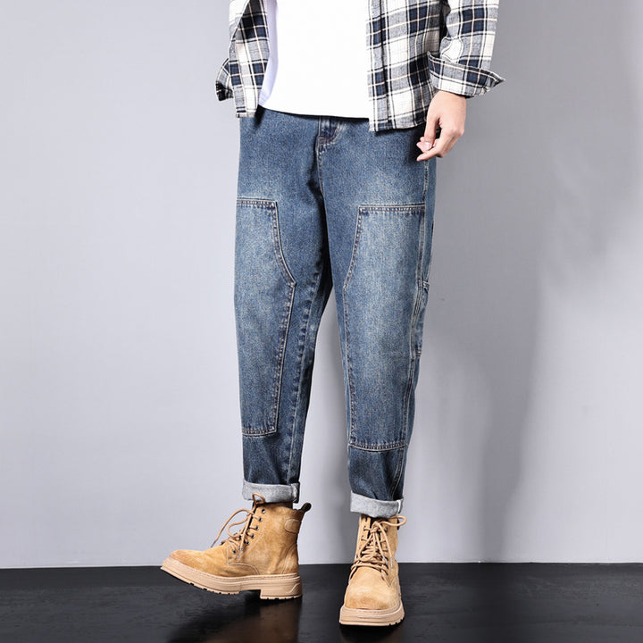Herren Bequeme Vintage Cargo-Jeans Drune