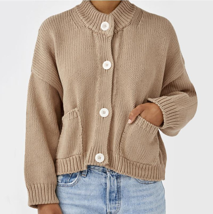 Damen Strickjacke im lässigen Schnitt mit Knopfdetails Drune