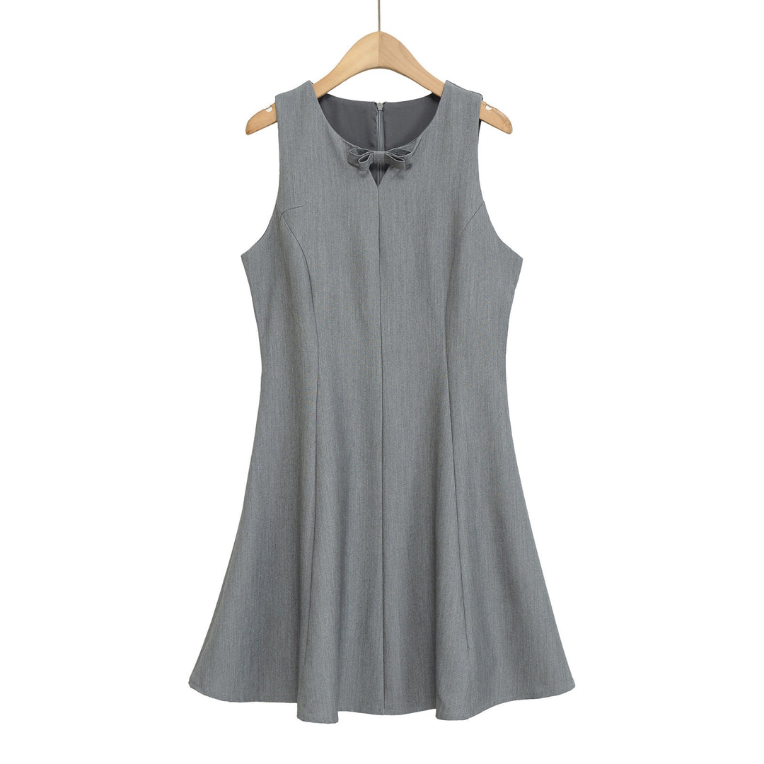 Damen Besprechungs-Kleid mit eleganter Schleifenverzierung und fließendem Schnitt Drune