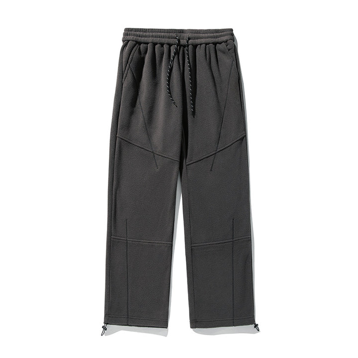Unisex Weite Fleecehose mit elastischem Bund, Tunnelzug und verstellbarem Beinabschluss Drune
