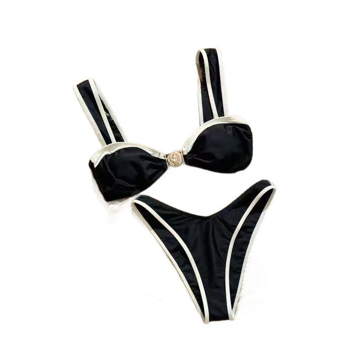 Damen Designer-Bikini mit verzierten Trägern Drune