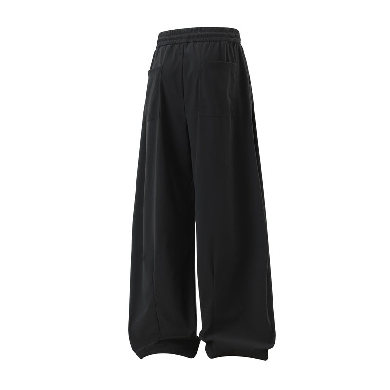 Damen Extraweite Palazzo‑Hose im Oversize‑Baggy‑Schnitt mit Elastbund & Tunnelzug Drune