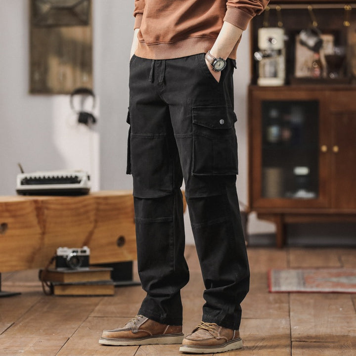Herren Robuste Relaxed-Fit Cargohose mit verstärkten Knien und Mehrfach-Taschen Drune