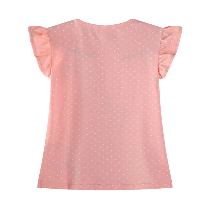 Mädchen T-Shirt mit niedlicher Hasenapplikation Drune