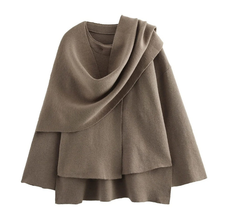 Damen elegant geschnittene Überjacke mit Rollkragen Drune
