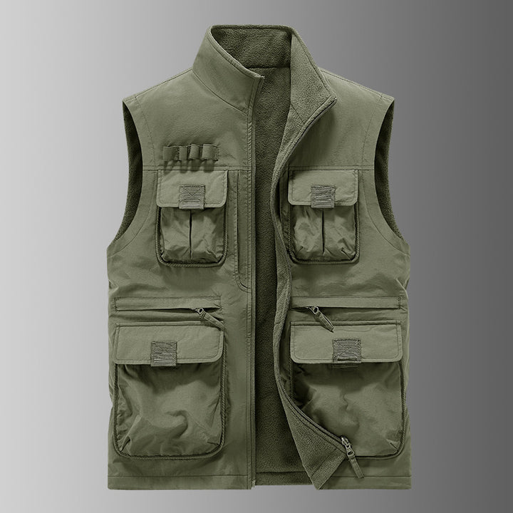 Herren Multifunktionale Utility‑Weste mit Fleecefutter & Mehrfach‑Taschen Drune