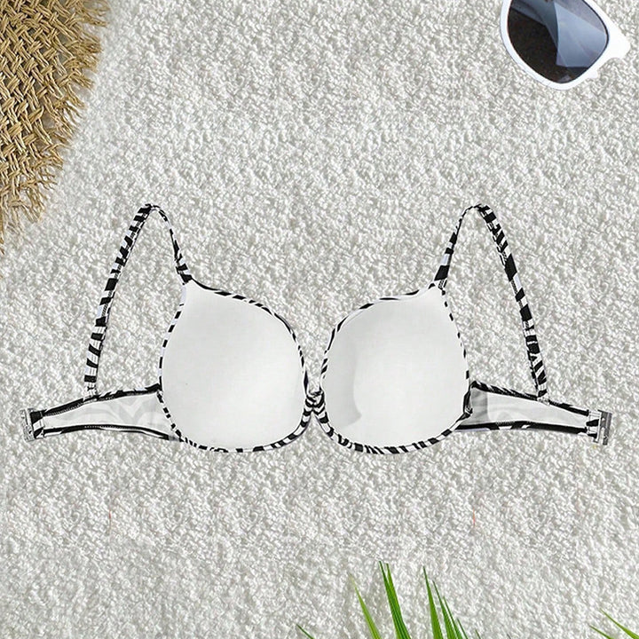 Damen Triangel-Bikinioberteil mit raffinierten Rüschendetails und verstellbaren Trägern Drune