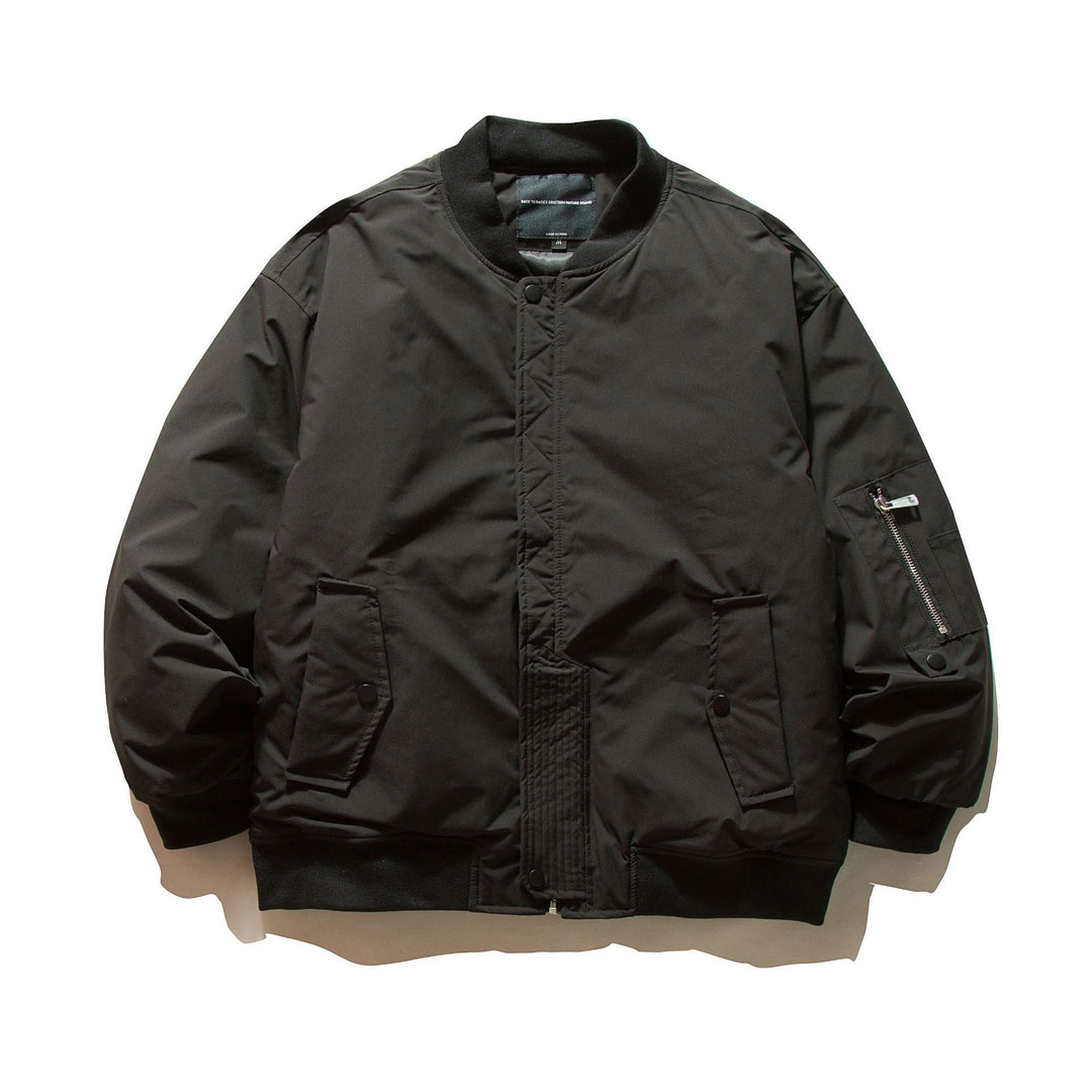 Herren Gepolsterte Bomberjacke im MA-1 Stil mit Ärmel‑Utilitytasche Drune