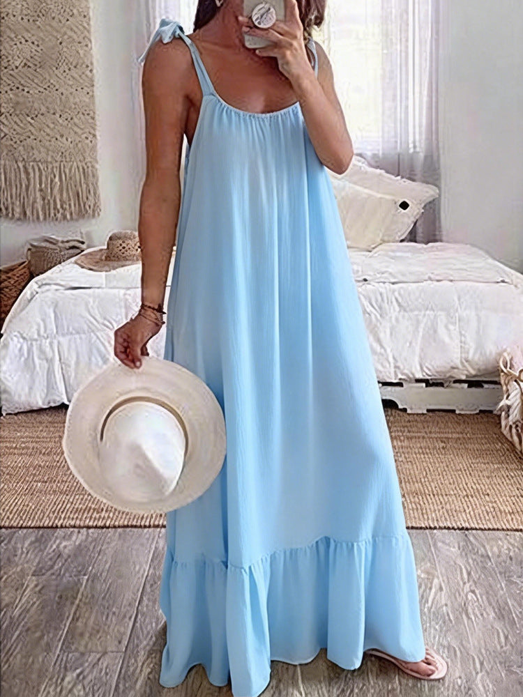 Damen Maxikleid mit trägerlosem Design Drune