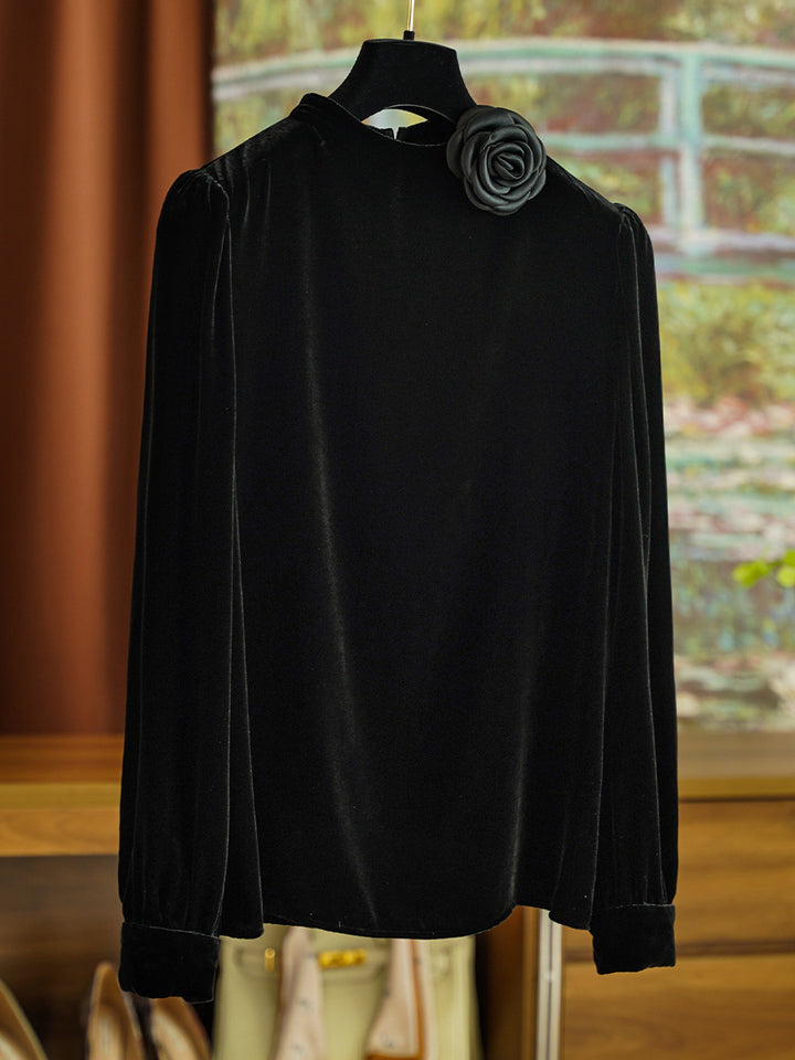 Damen Elegante Bluse mit Rüschen-Detail Drune