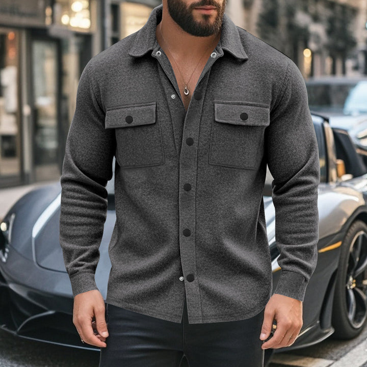 Herren strukturierte Arbeitsjacke mit praktischen Taschen Drune