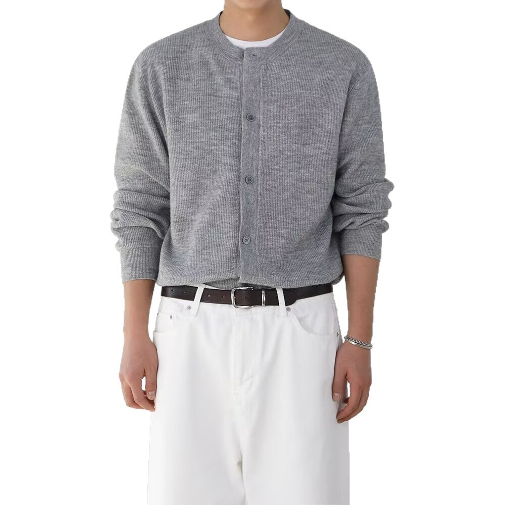 Herren Modischer Cardigan mit Knopfleiste Drune
