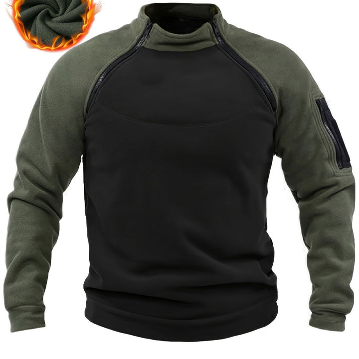 Herren Thermo-Fleecepullover mit Schulter-Reißverschlüssen & Ärmeltasche Drune