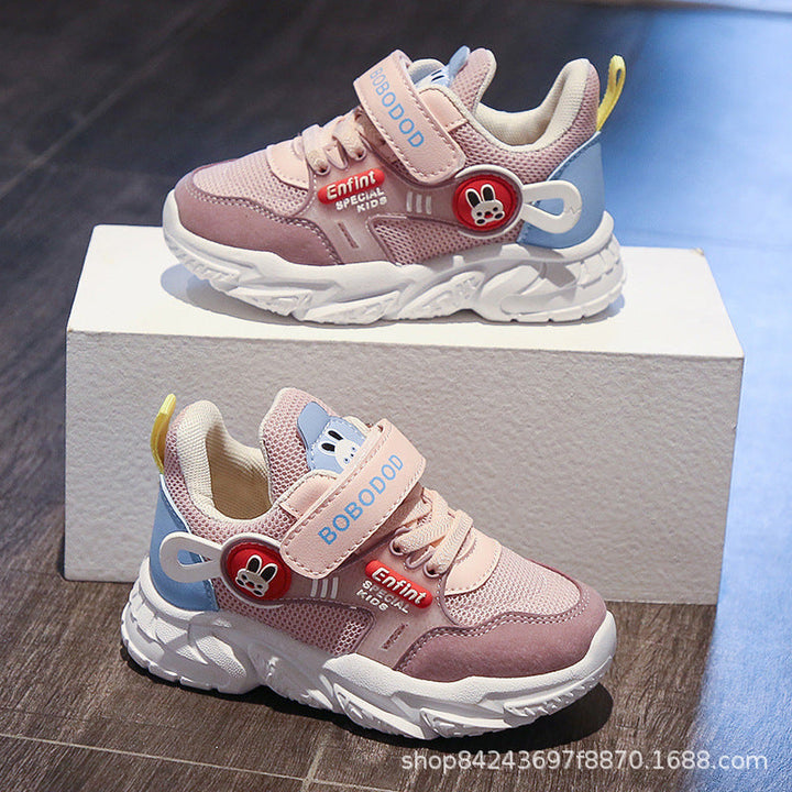 Damen Sportliche Kindersneaker mit praktischen Klettverschlüssen und niedlichen Applikationen Drune