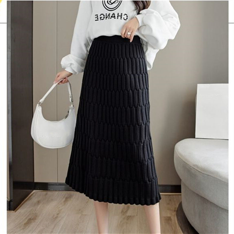 Damen Strickhose mit strukturiertem Design und weitem Schnitt Drune