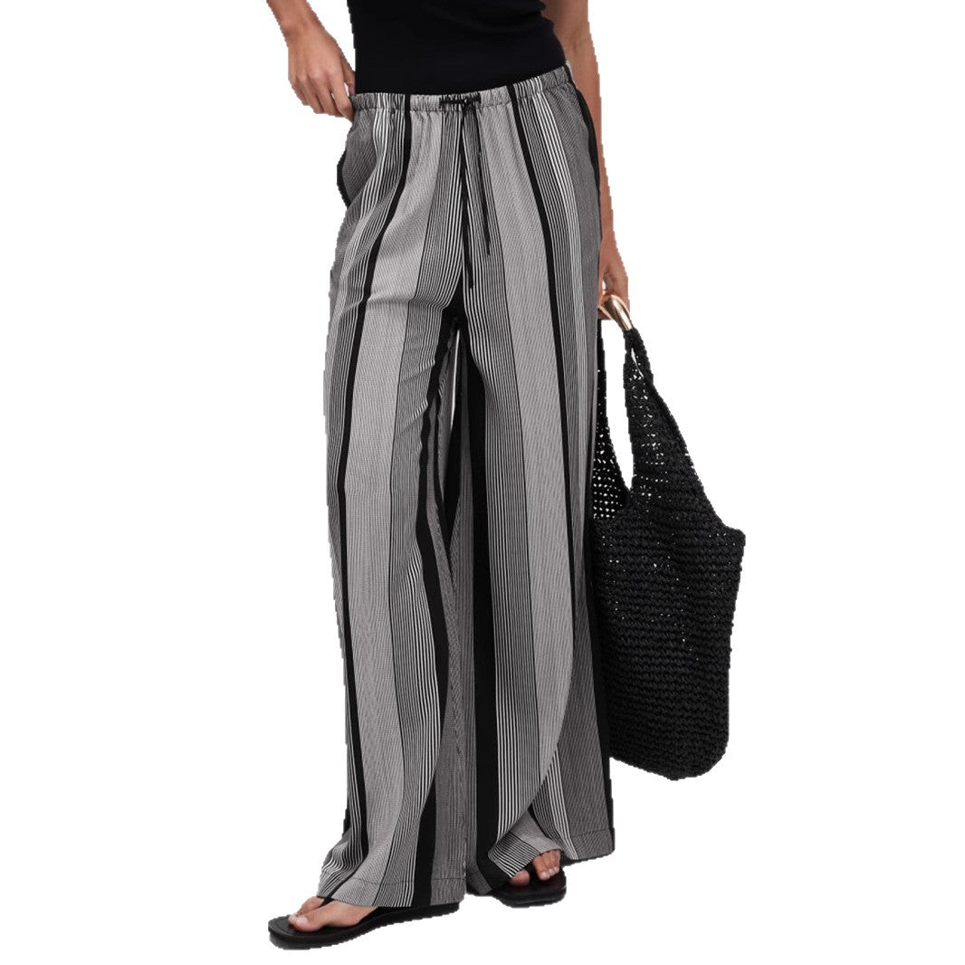 Damen Weit geschnittene Sommerhose mit elastischem Bund Drune