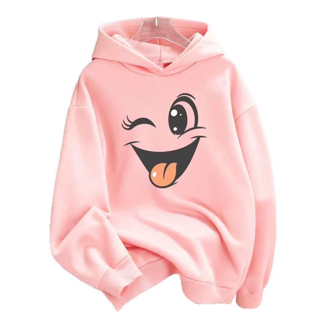 Damen Lustiger Kapuzenpullover mit einzigartigem Emoji-Design Drune