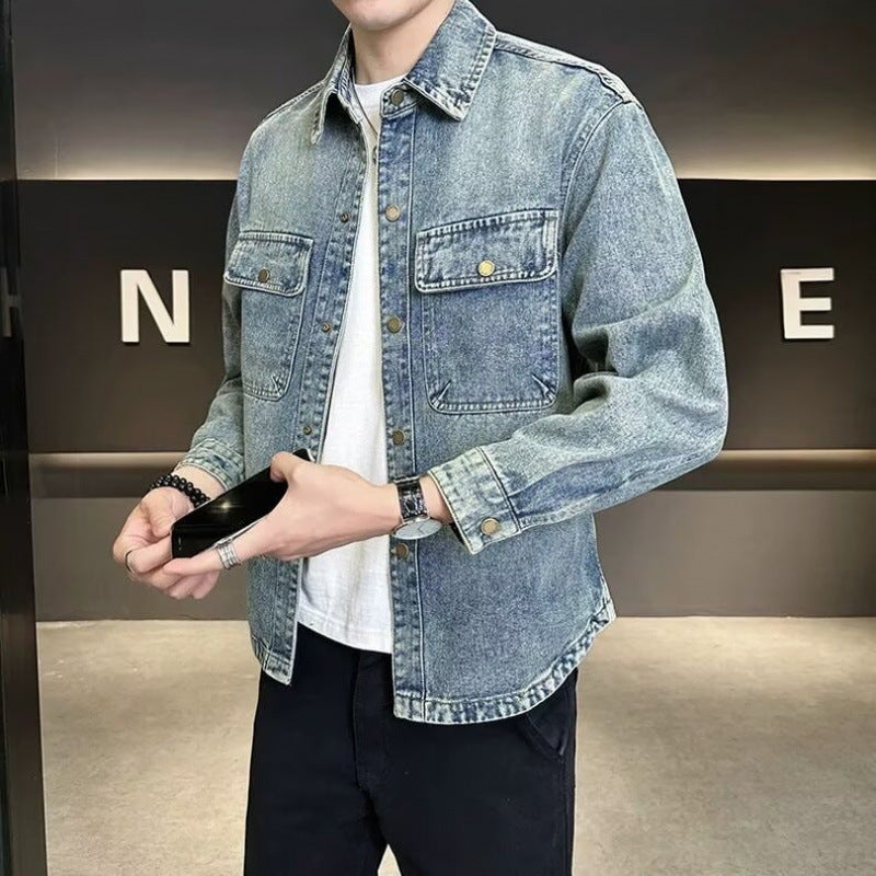 Herren Denim Überhemd Drune 1787799486