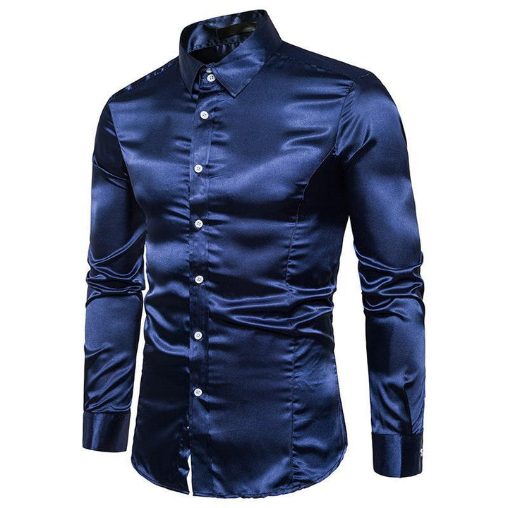 Herren elegantes Businesshemd aus hochwertigem Satin mit perfekter Passform Drune
