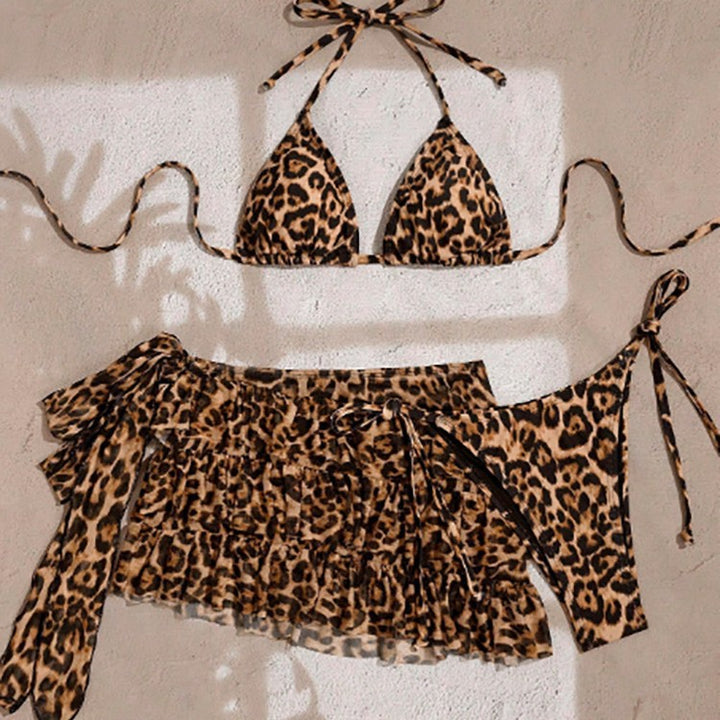 Damen Triangel-Bikini mit voluminösem Rüschenslip Drune