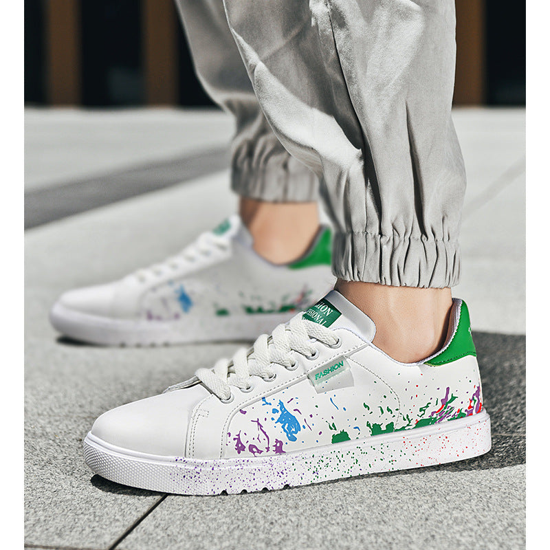 Unisex Freizeit-Sneaker mit Farbspritz-Design und gepolstertem Komfortfußbett Drune