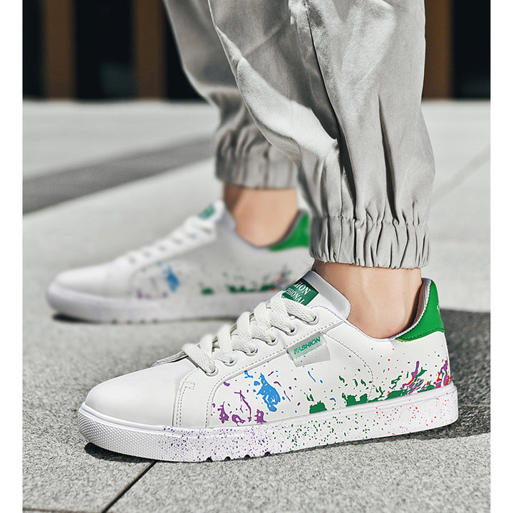 Unisex Freizeit-Sneaker mit Farbspritz-Design und gepolstertem Komfortfußbett Drune