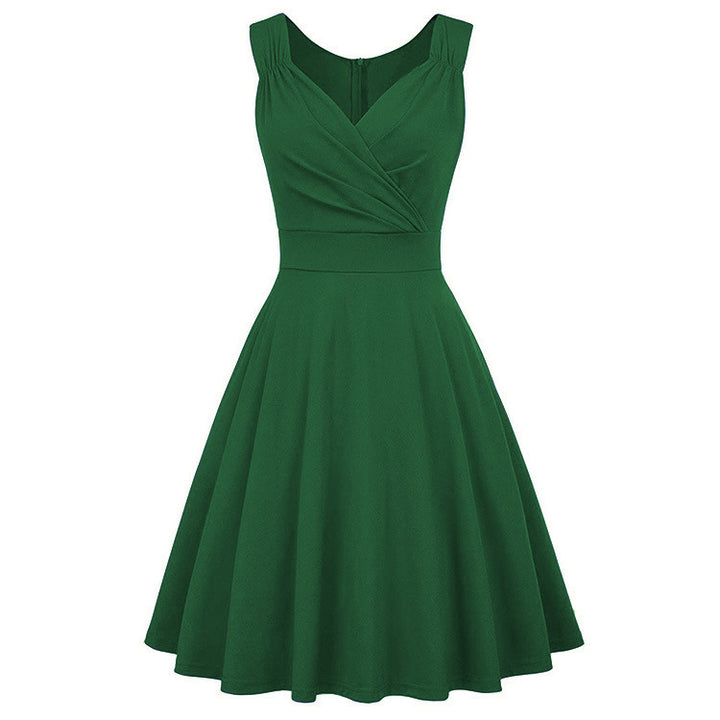 Damen A-Linien Kleid mit elegantem Wickeldesign und taillierter Silhouette Drune