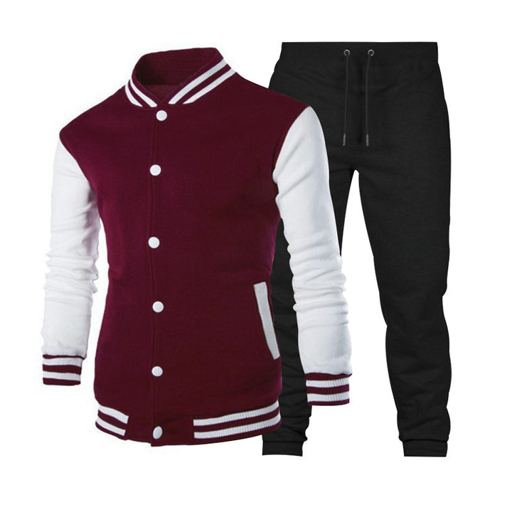 Herren sportliche Collegejacke mit praktischen Taschen und atmungsaktiver Baumwolle Drune
