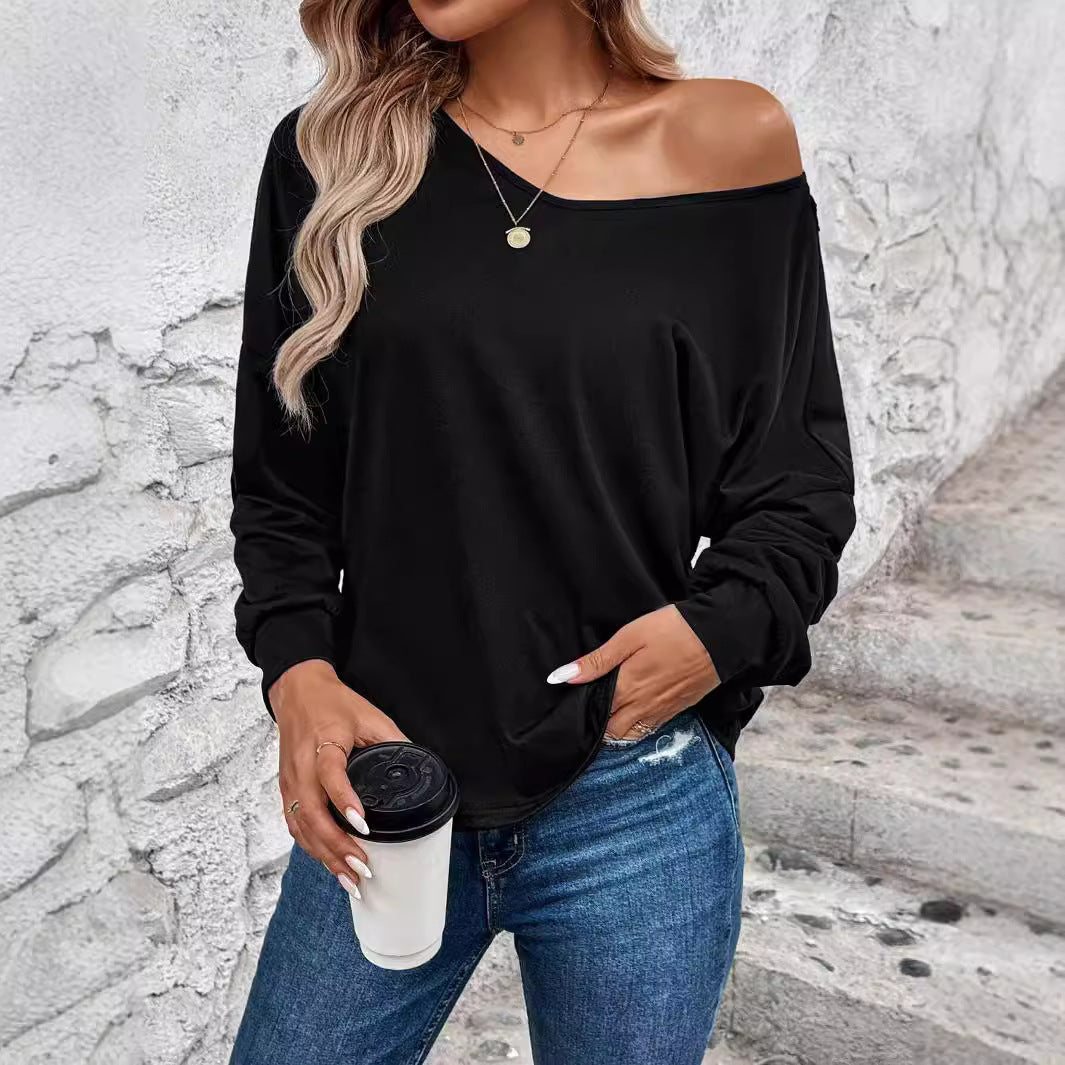 Damen Langarm T-Shirt mit dekorativem Häkelrücken Drune