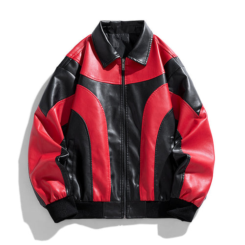 Herren Modische Bomberjacke mit Kontrastfarben Drune