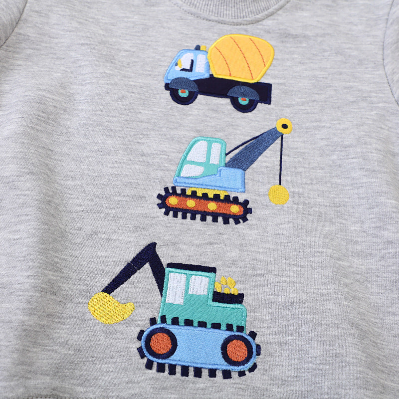 Jungen Sweatshirt mit aufregendem Baustellenmotiven Drune
