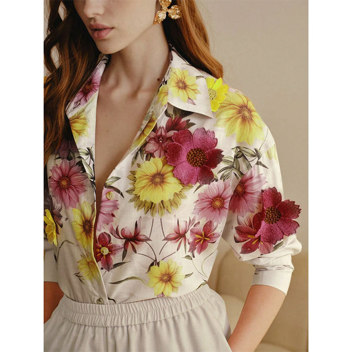 Damen Elegant floral gestalteter Gesamtlook Drune