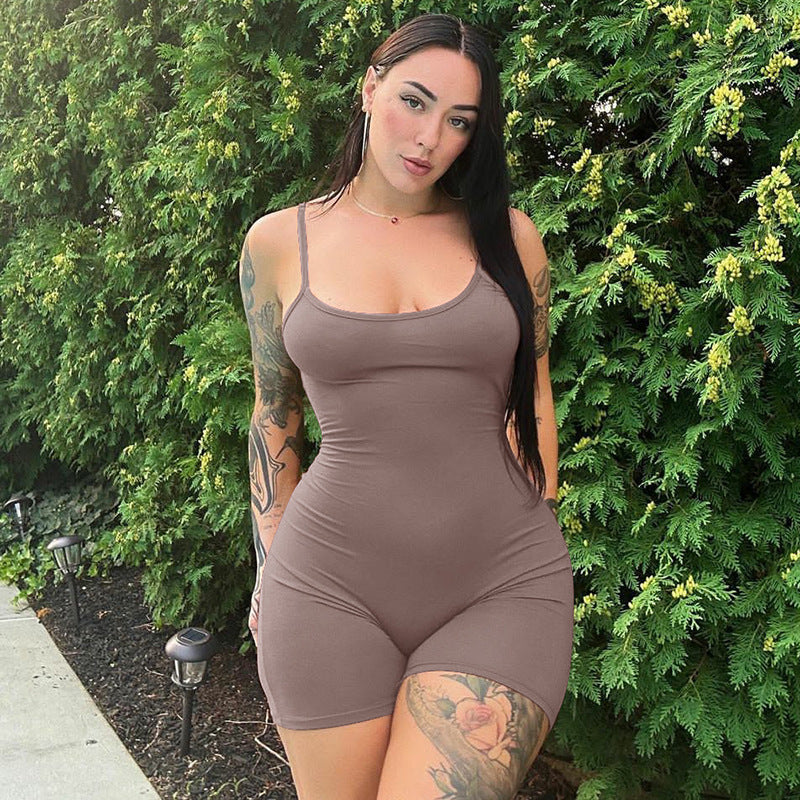Damen Bodysuit mit schmalem Schnitt und feinen Spaghetti-Trägern Drune