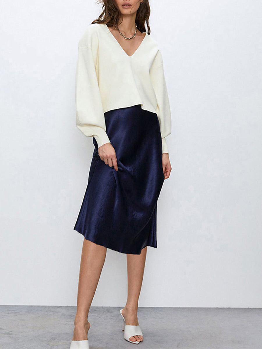 Damen Elegante und fließende Midibluse Drune