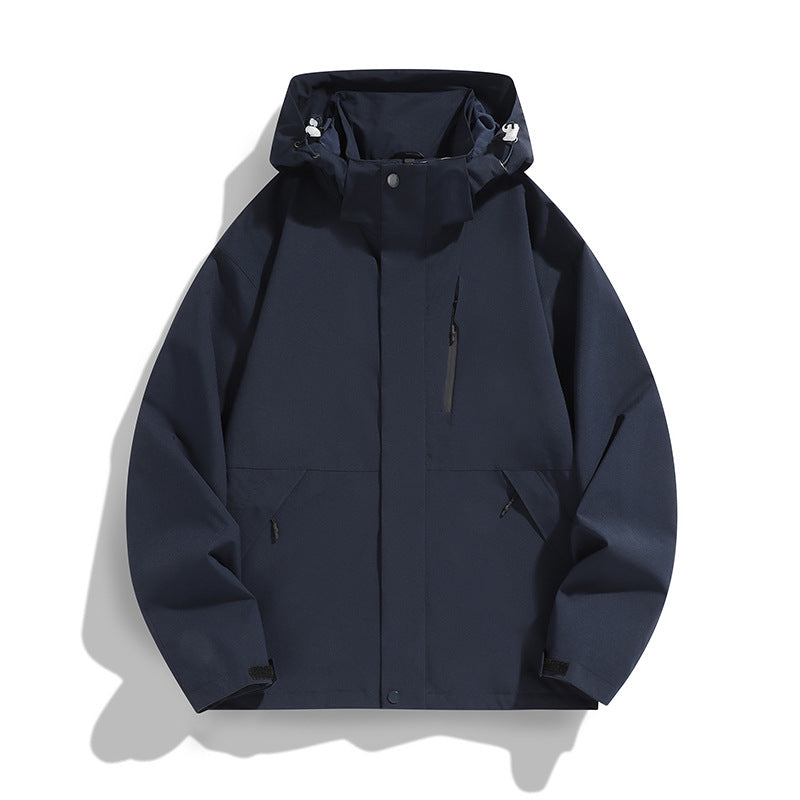 Damen Oversize Softshell-Kapuzenjacke mit Drop-Shoulder, verdeckten Reißverschlüssen und Kordelzug Drune