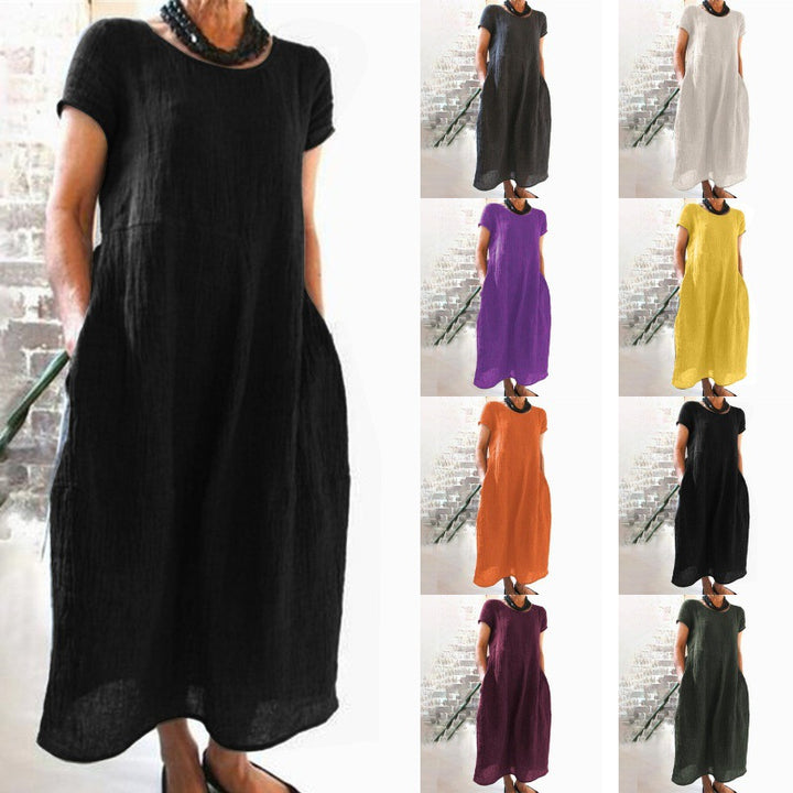Leichtes Leinenkleid für Frauen Drune