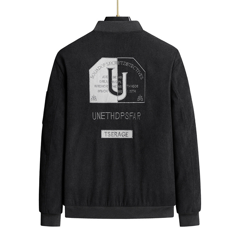 Herren Modische Bomberjacke mit Stickerei Drune