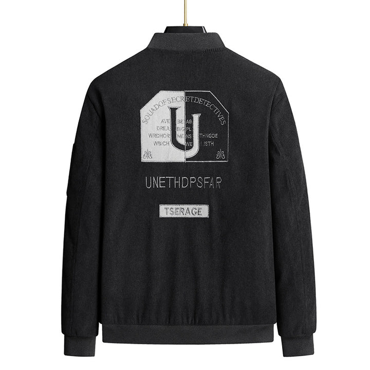 Herren Modische Bomberjacke mit Stickerei Drune