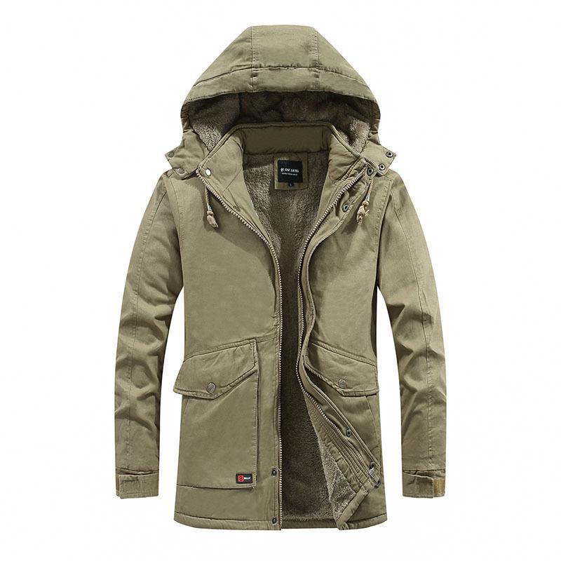 Herren City-Parka mit Teddyfutter, Kapuze und winddichter Innenleiste Drune