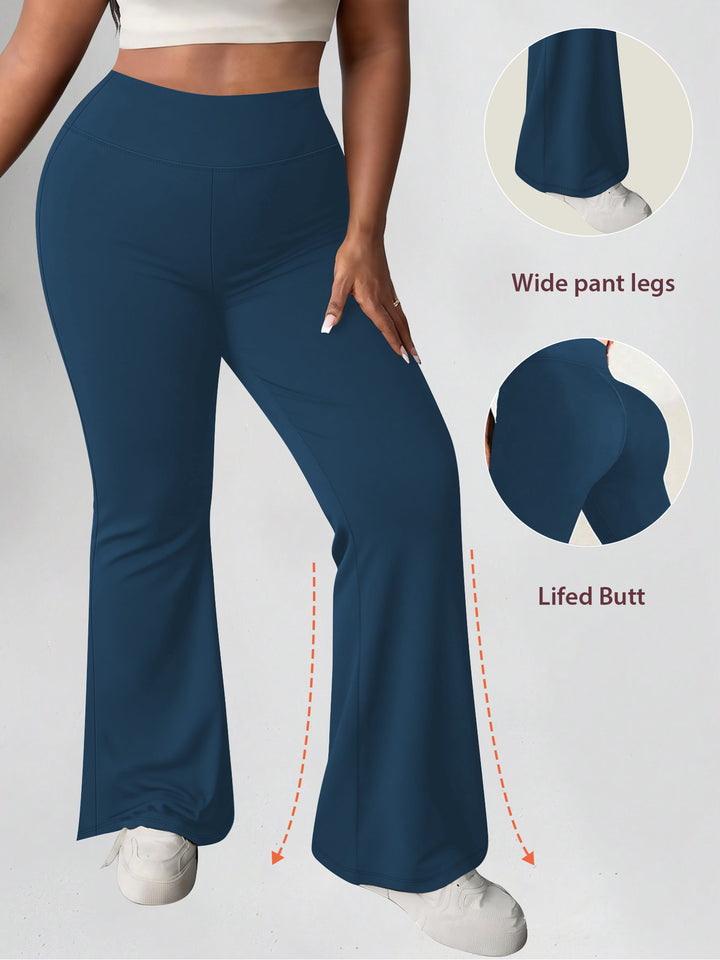 Damen Flare-Leggings mit hohem Bund, butterweichem Stretch und formender Hüftnaht Drune