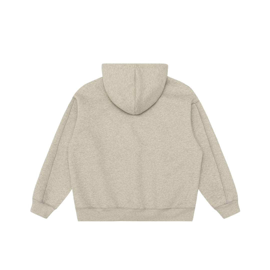 Unisex Oversize-Kapuzenpullover mit Raglanärmeln, Kängurutasche und versetztem Typo-Print Drune