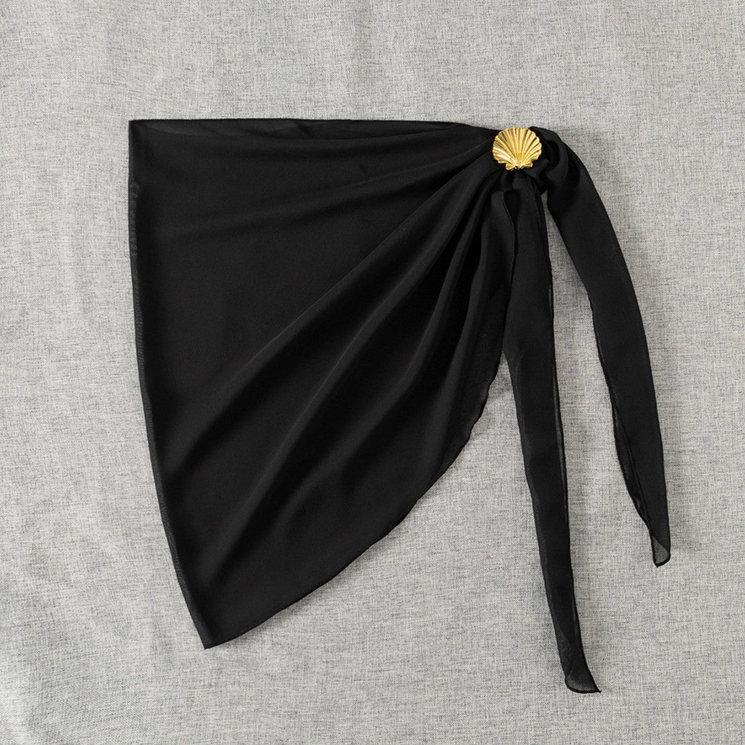 Damen Wickelrock mit Rüschendetails Drune