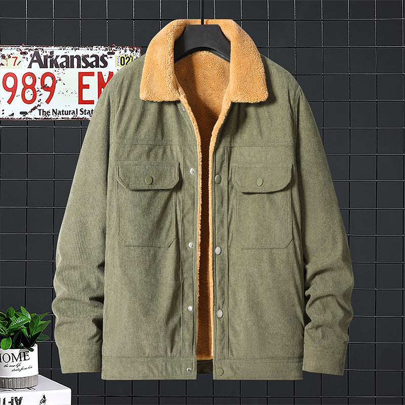 Herren Cordjacke mit weichem Fleecefutter Drune