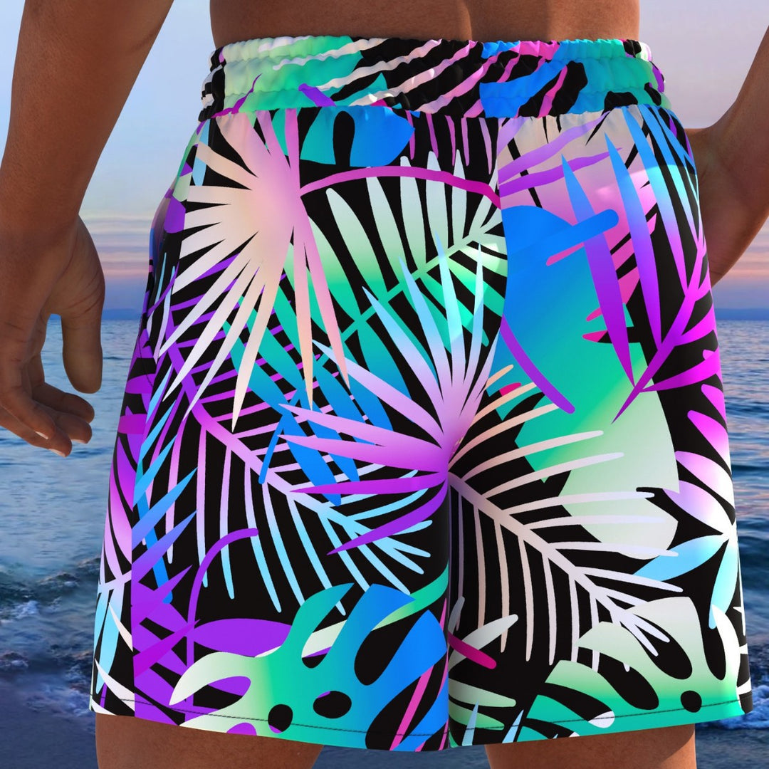 Herren Badeshorts mit animalischem Muster und elastischem Bund Drune