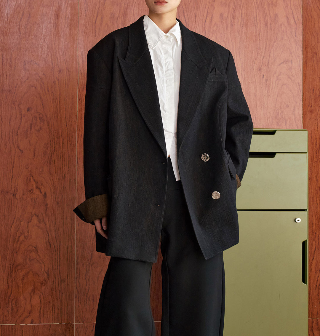 Damen Oversized Blazer aus hochwertigem Stoff Drune